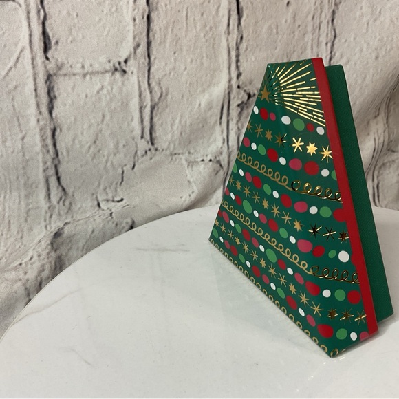 🐘🐘💓 14K Gold Plated Hand Cut Stone Christmas Tree Pendant Necklace - Picture 6 of 8